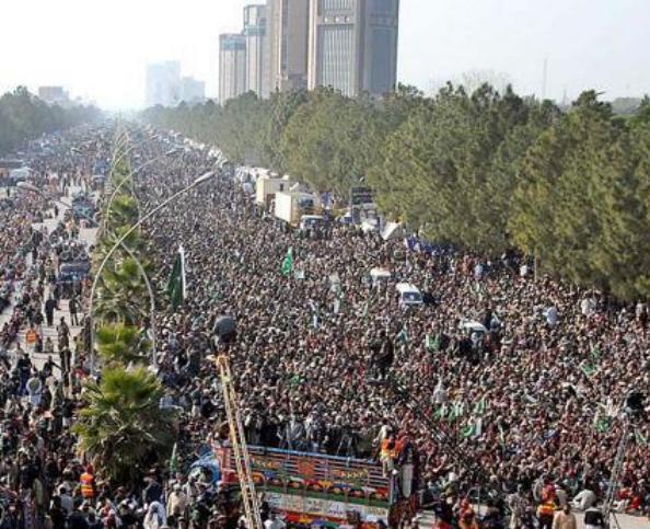 The first session of Tehrik-e-Insaf in Mianwali and last to be decides in D Chowk Islamabad