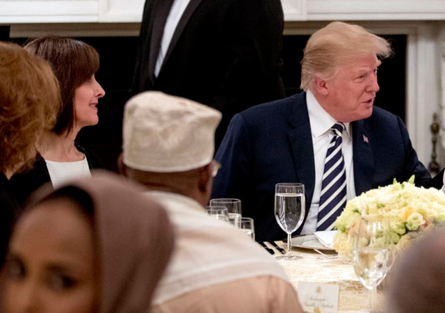 Aftar Dinner for the first time by US President Trumpet