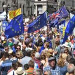 London: Thousands of people demonstrate outside the residence of Prime Minister against the Brigade