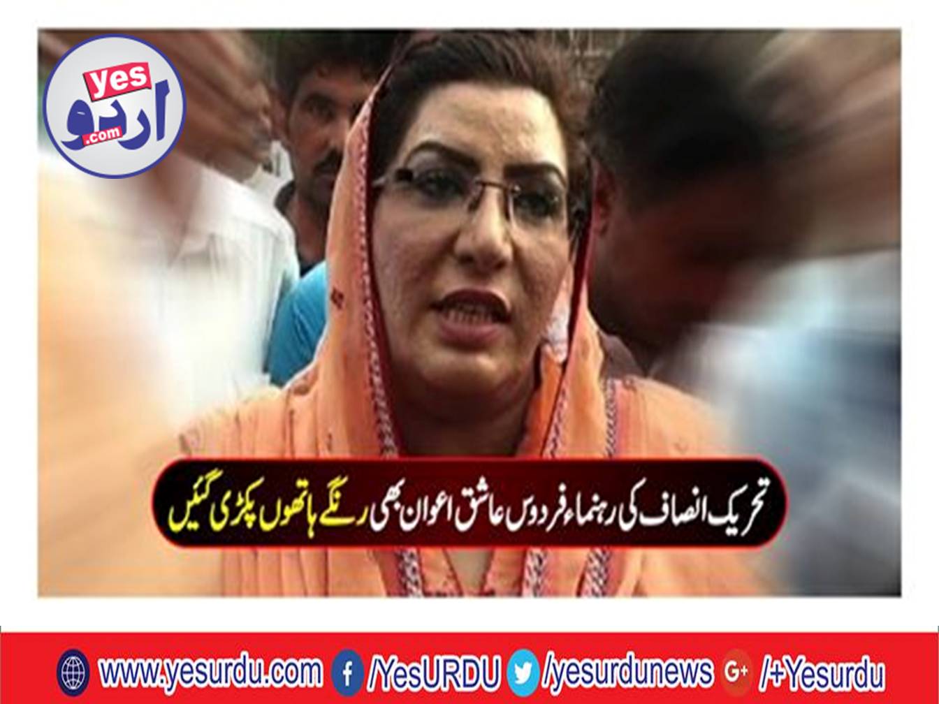 Tehreek-e-Insaf leader Firdous Ashiq Awan was caught by red hands