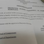 Official memorandum has been released from the adminisitrator for protecting harassment to Women during Duty