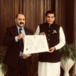 Former Pakistani Prime Minister of Pakistan Raja Peevaiz Ashraf along with Pakistani Grand Master Shihan Raja Khalid the first ever Pakistani Grand Master who awarded 6th Dan Black Belt