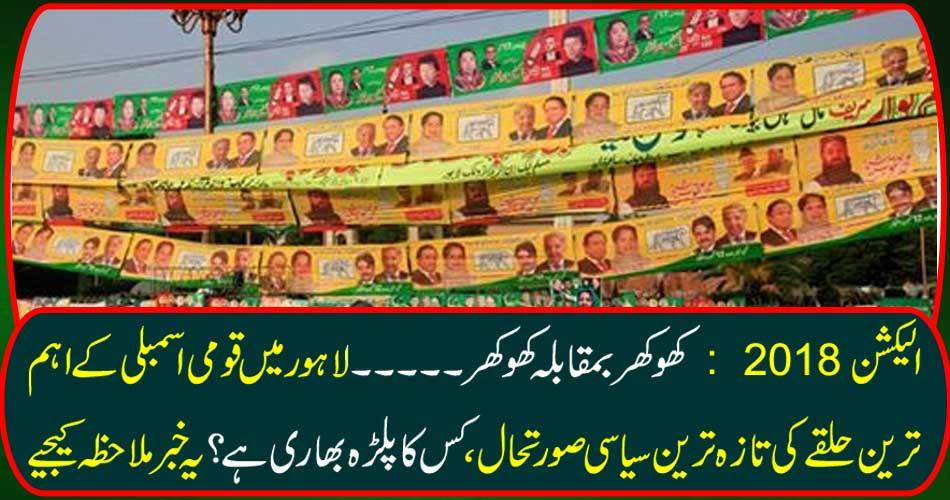 Election 2018: Khokhar versus Khokhar ... Who is the latest political situation in the National Assembly's main constituency, Lahore? See this news