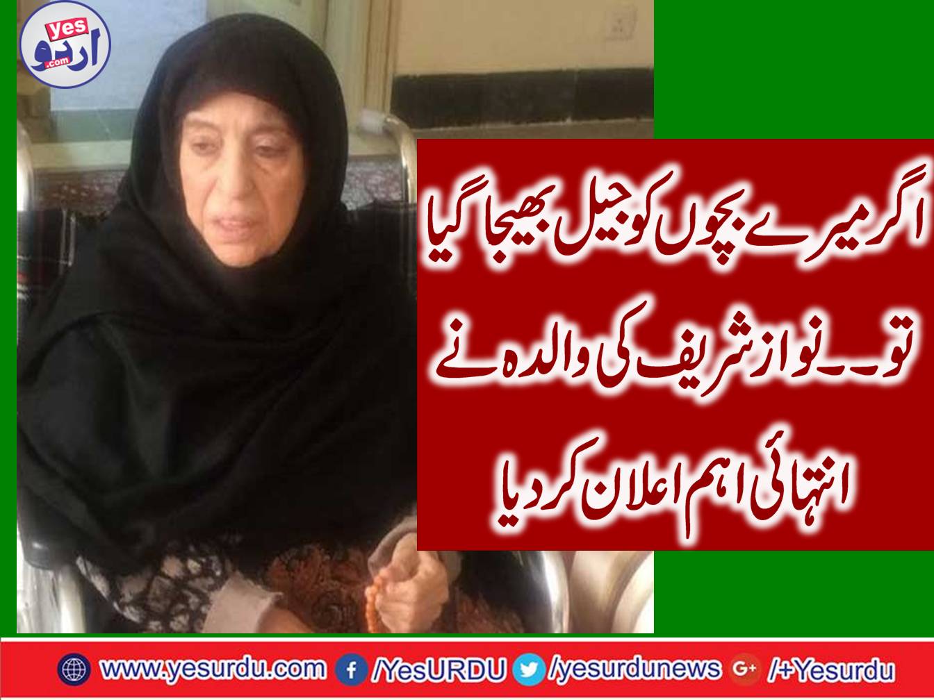 The wrong decision came against Nawaz Sharif, Maryam and Safdar, Nawaz sharif mother