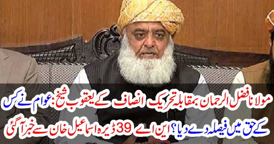 Jacob Sheikh of Maulana Fazlur Rahman vs. Tehsil-e-Azam: Who has given the decision to the people? NA 39 was reported from Dera Ismail Khan