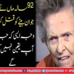 The ninety-two year-old mother killed her young son?