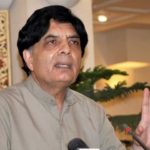 Taxila: Former interior minister Chaudhry Nisar addresses the corner meeting