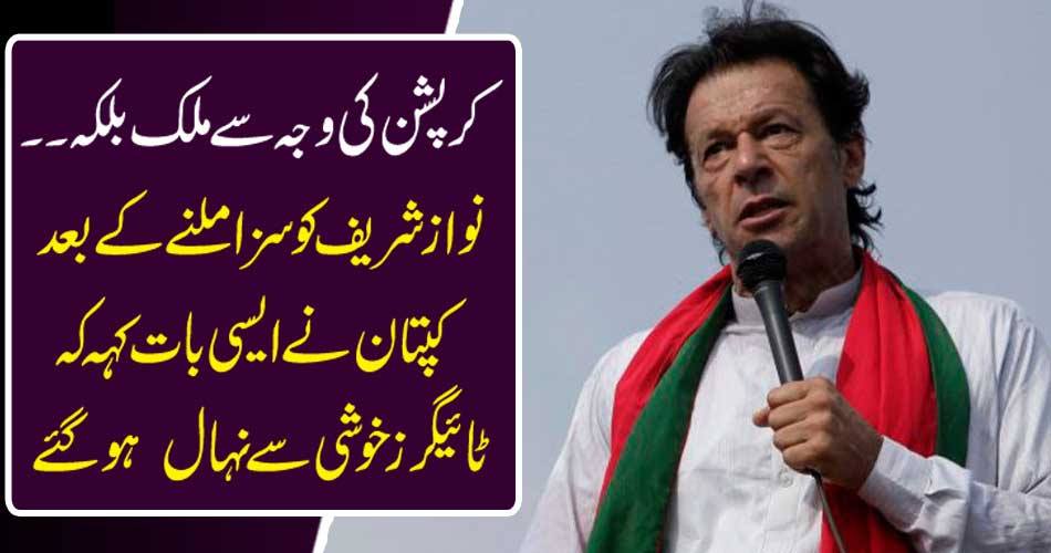Due to corruption, the country but also after the punishment of Nawaz Sharif, the captain said that Tiger was boiled easily.