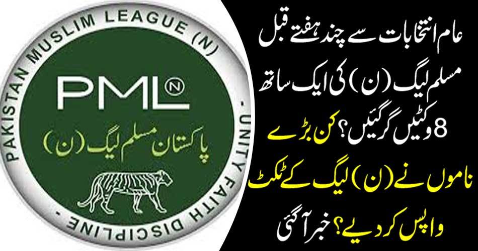 A total of 8 wickets fell as well as PML-N in the general elections? Which big names have returned to the league tickets? Got it