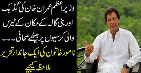 The journalist sitting on the chair of Prime Minister Imran Khan's good book and the house of the villa of the house ...