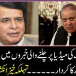 The role of Parvez Elahi's relative in the news on Nawaz Sharif's media.