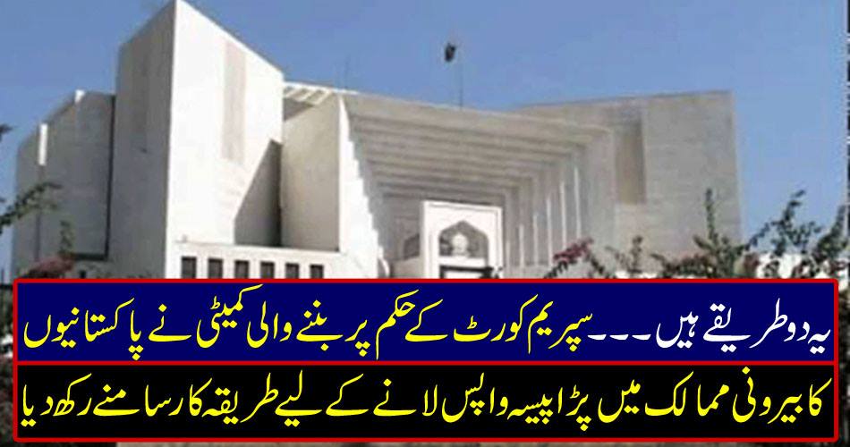 These are two ways ... The committee formed on the Supreme Court order kept the procedure for bringing Pakistanis back to foreign countries.