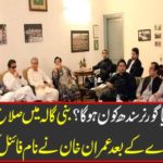 Who is the new Governor Sindh? Imran Khan nominated after consulting in the Bena Ghali