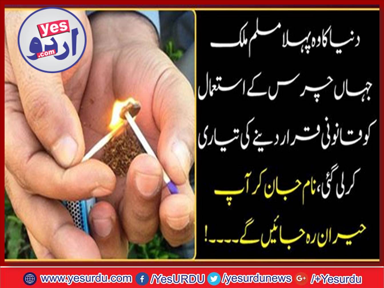 دنیا کا وہ پہلا مسلم ملک جہاں چرس کے استعمال کو قانونی قرار دینے کی تیاری کرلی گئی، نام جان کر آپ حیران رہ جائیں گے