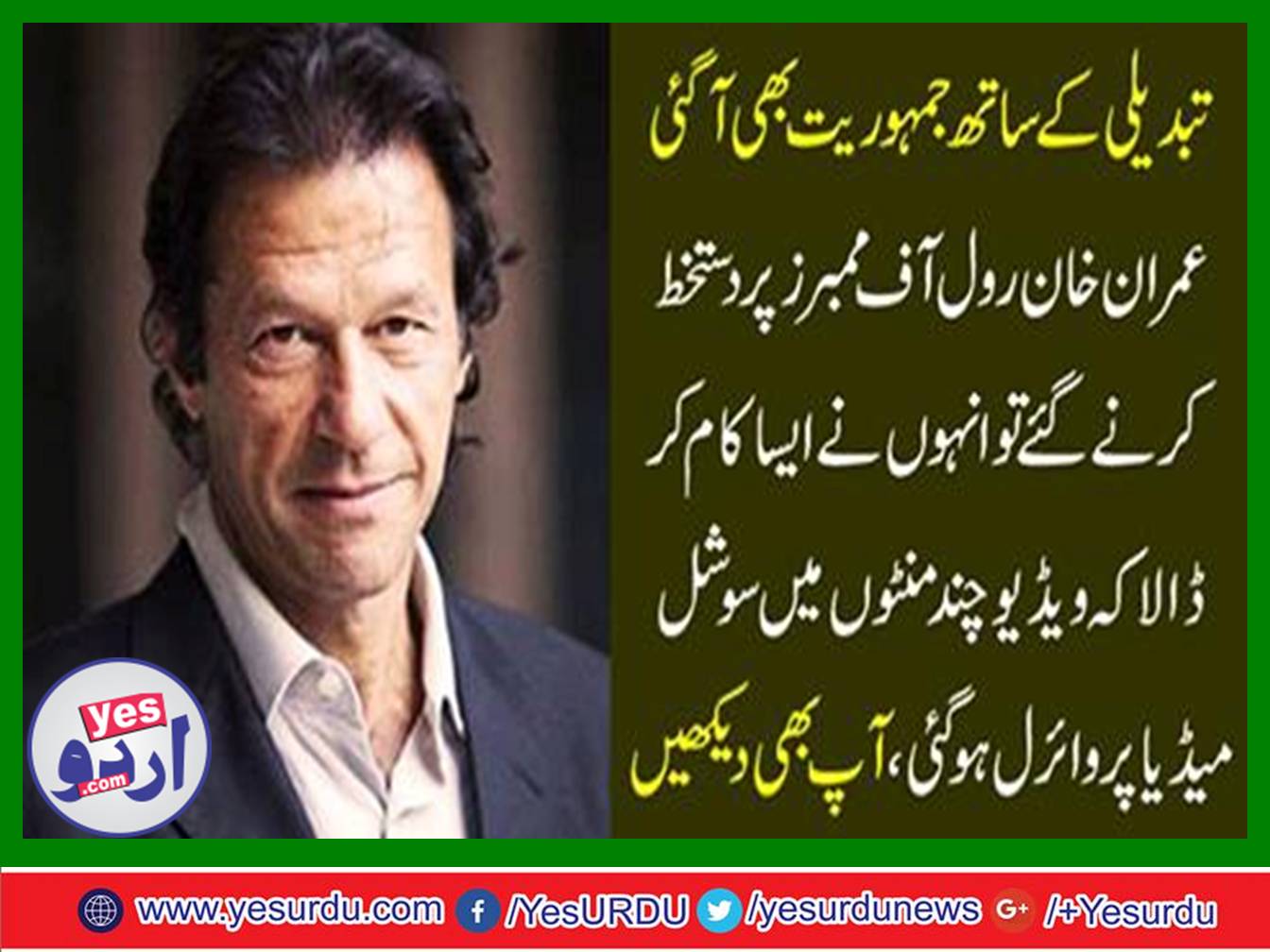 Democracy also came with a change