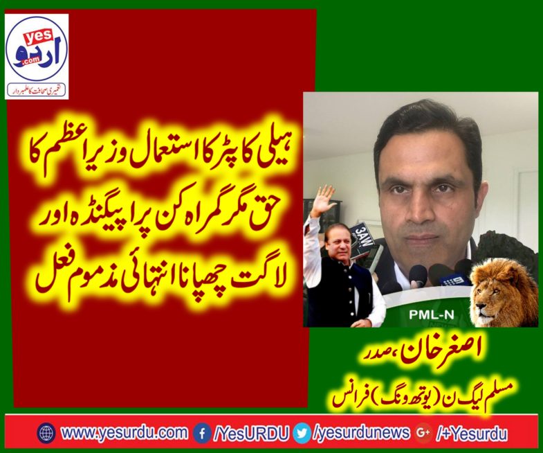 asghar khan, president, youth wing, pmln, france
