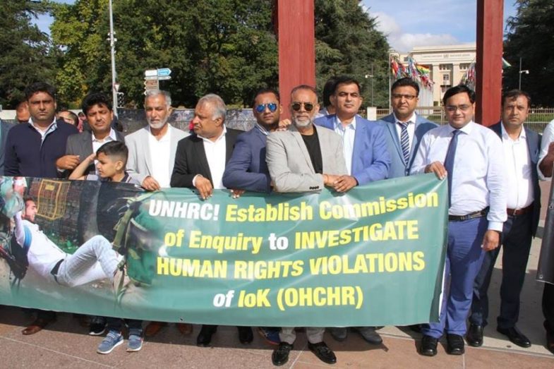 All, parties, Jammu & Kashmir, Forum, France, raised, a, protests, in, favor, of, Kashmiris, before, UN, Office