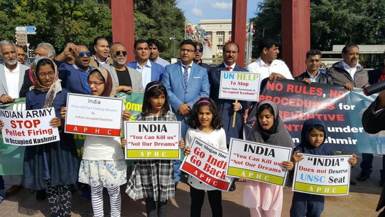 All, parties, Jammu & Kashmir, Forum, France, raised, a, protests, against, Indian, forces, cruel, acts, in, Kashmir