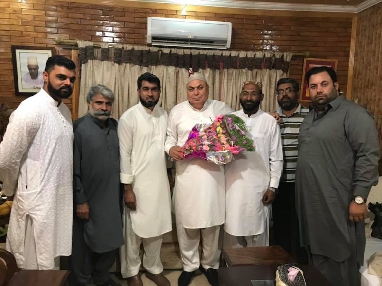 REKNOWN, BUSINESSMAN, QAZI SHAUKAT, MEET, JAVED BUT, EX-PRESIDENT, PMLN, FRANCE, AND, GREETED, ON, HAVING, HAJJ E BAITULLAH SHAREIF, AND, PRAYED, FOR, HIM