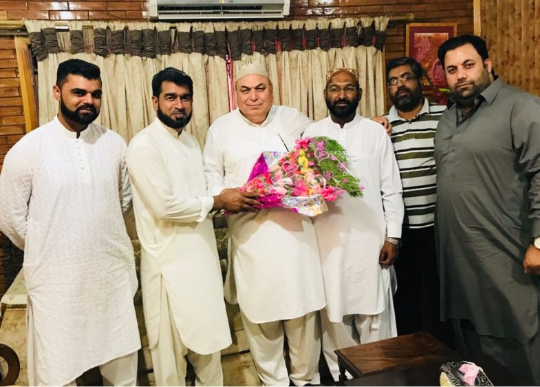 malik abid, meet, ex-president, pmln, France, Javed Butt, and, congratulated, on, having, Hajj, pilgrimage