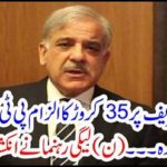 Shahbaz Sharif blamed 35 million accused of PTI's throat.