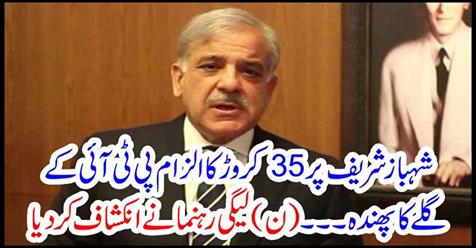 Shahbaz Sharif blamed 35 million accused of PTI's throat.