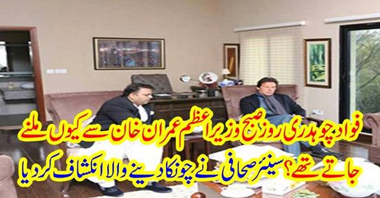 Why did Fawad Chaudhary visit Prime Minister Imran Khan in the morning?