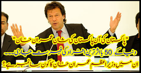 Which number is Prime Minister Imran Khan?