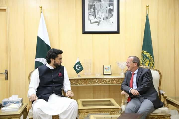 Honorable, ambassador , for Germany, meet, interior, mnister, shehryar khan afridi
