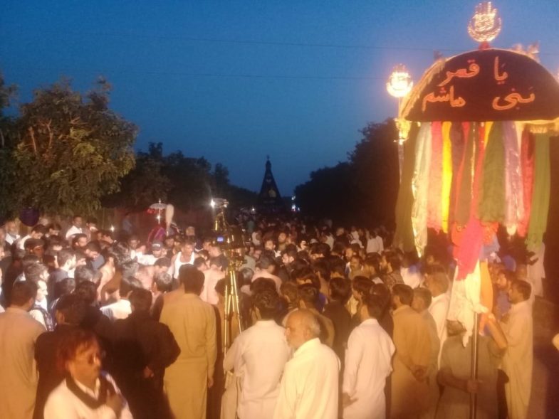 Matam, ki, sada, jaloos e alam, and, shabih e zooljinnah, at, haideryabad, house, of, subedar, haji asghar haidery