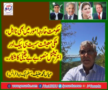 MIAN MUHAMMAD HANIF, CHIEF EXECUTIVE, PMLN,, FRANCE, SAYS, ABOUT, VICTIMIZATION, OF, POOR IN, PAKISTAN, BY, PTI,