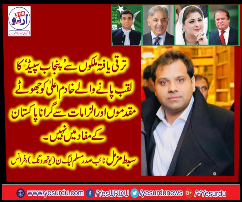 SIBT E MUZAMMIL, VICE PRESIDENT,, PMLN, FRANCE, SAYS, ABOUT, SHEHBAZ SHARIEF, ARREST