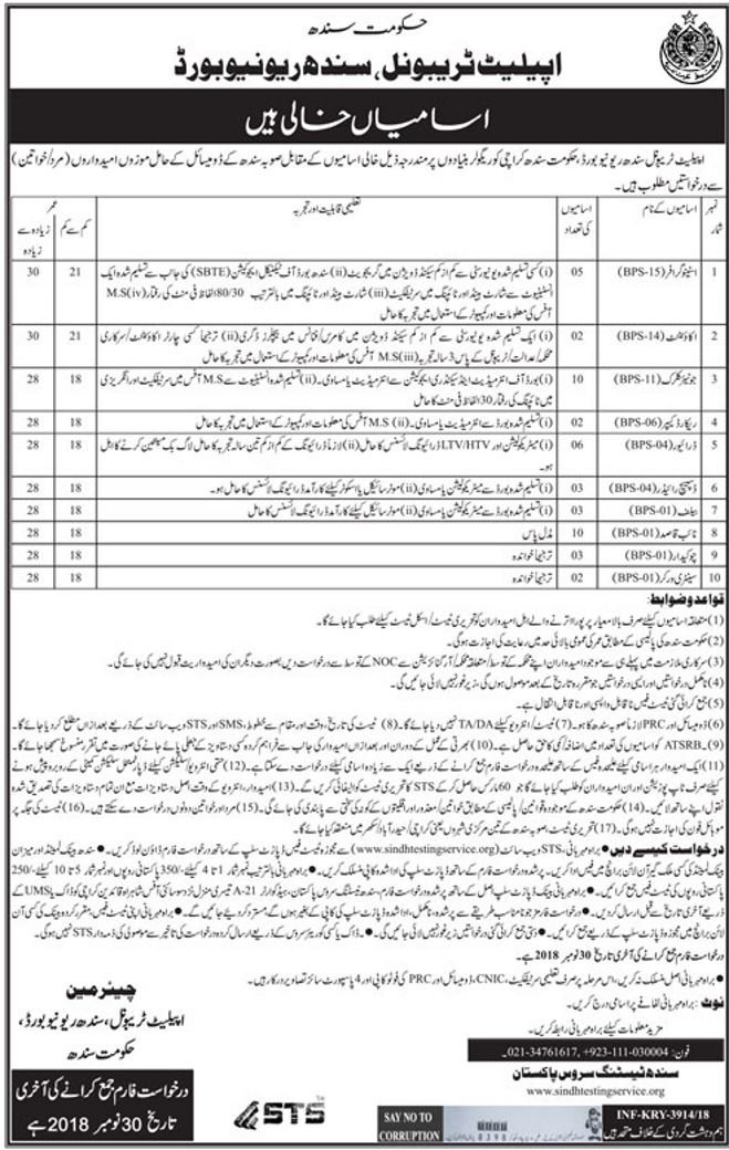 Sindh, Revenue, Board, Jobs, 2018, for, 56+, Posts, (Multiple, Categories) 14, November,, 2018