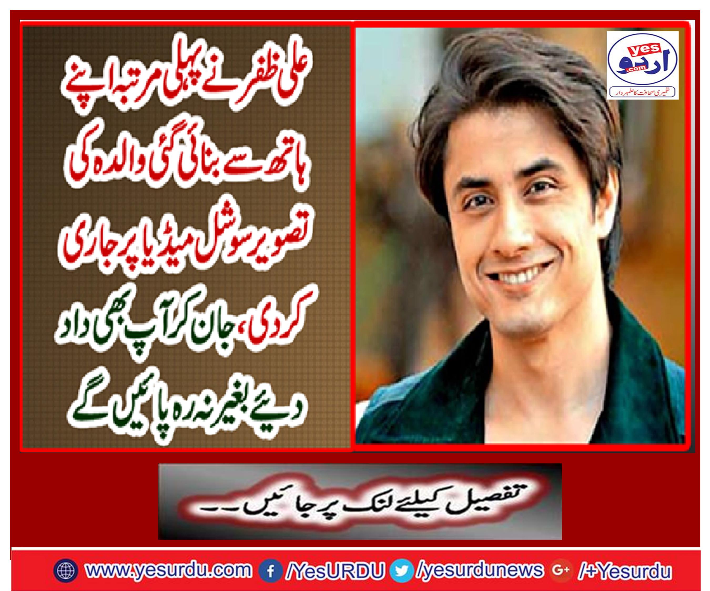 Ali Zafar shared his hand-made mother-in-law on social media for the first time