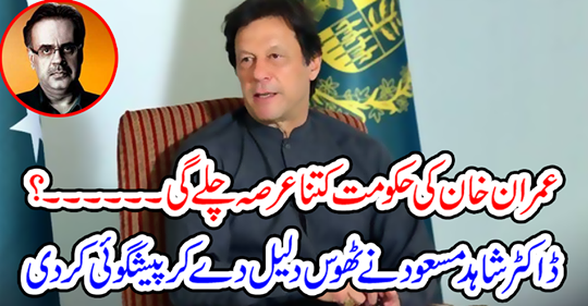 Dr. Shahid Masood predicted by a solid argument