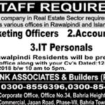 NK Associates & Builders Islamabad Jobs 2018 for IT, Accounts & Marketing Officers 13 November, 2018