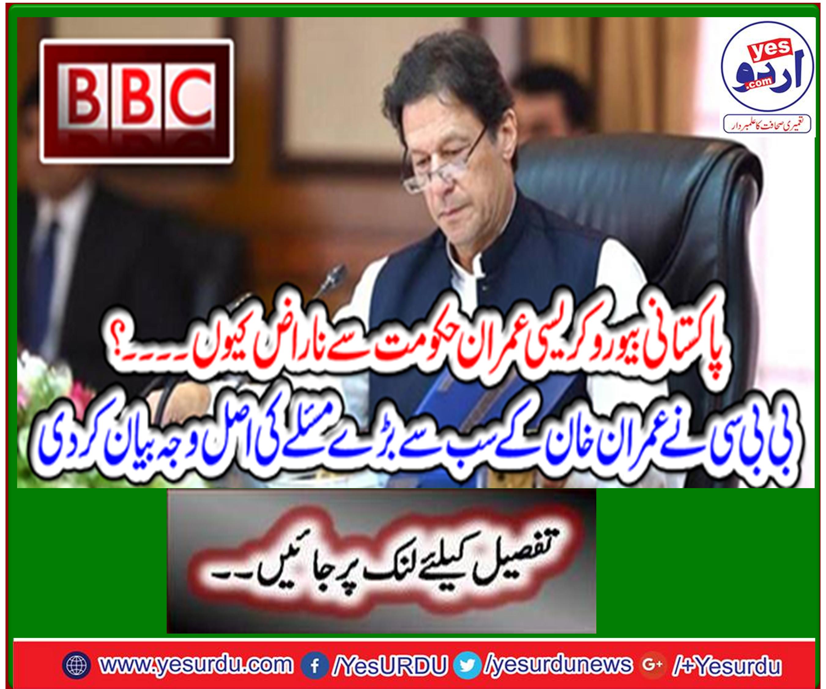 Pakistani bureaucracy angry with Imran Khan government