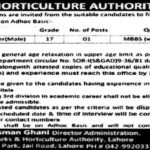 Parks & Horticulture Authority Lahore Jobs 2018 for Medical Officers 13 November, 2018