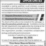Public Sector Organization Jobs 2019 – Apply Online: Name of the Organization: Public Sector Organization Total No. of Vacancies: 29 Qualifications & Age Limit: Please see job notification below for relevant experience, qualification & age limit information. Job Location: Islamabad Last Date To Apply: 10th December 2018