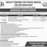 Poonch Medical College Rawalakot Jobs 2018 for Teaching Faculty 16 November, 2018