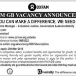 OXFAM GB Pakistan Jobs 2018 for Program Manager in Islamabad 12 November, 2018
