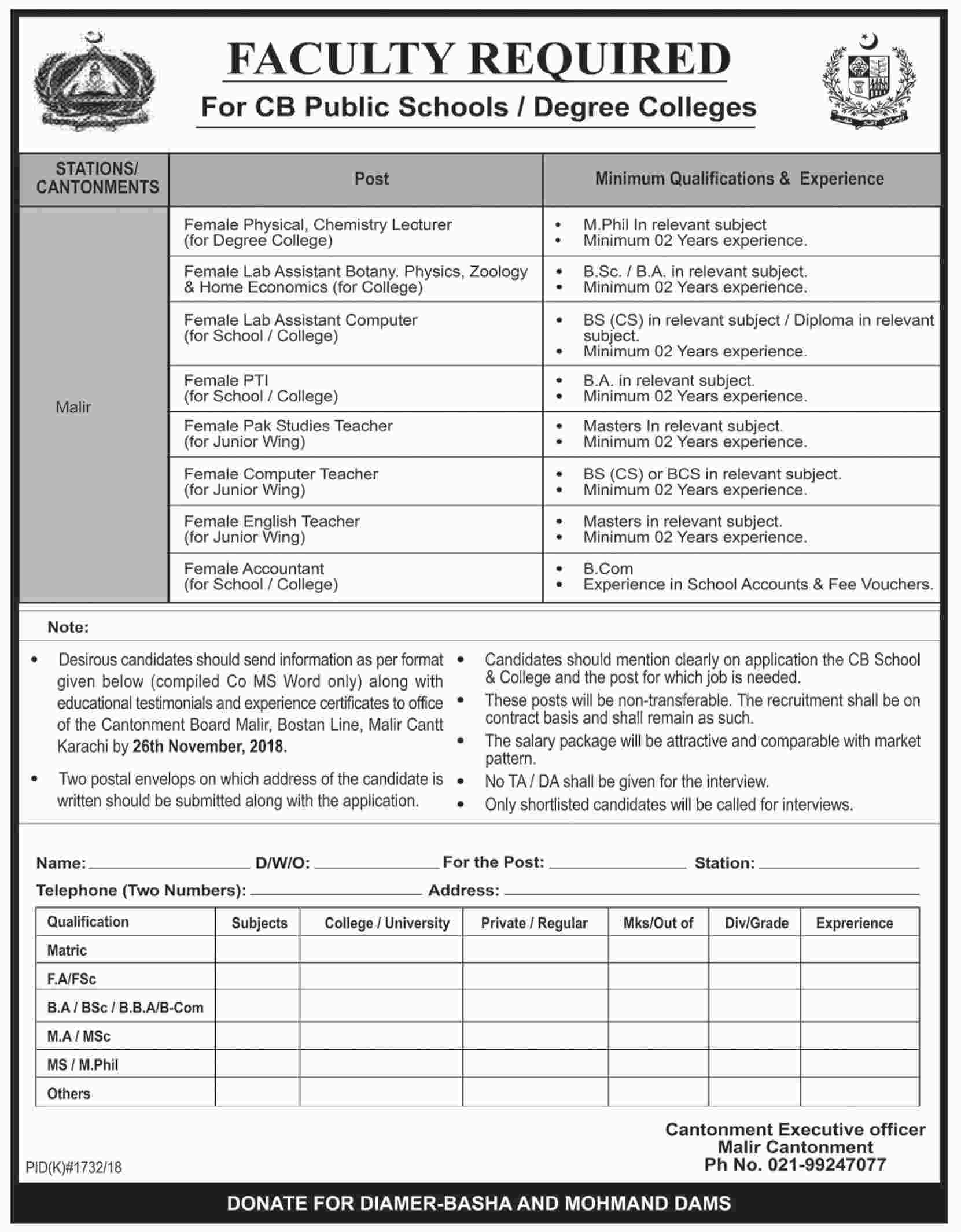 Latest, Newspaper, Job, Ads, Cb, Public, Schools, &, Degree, Colleges, Malir, Jobs