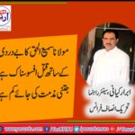 abrar kiani, SENIOR, LEADER, PTI, FRANCE, CONDEMNED, BRUTAL, MURDER, OF, MOLANA SAMI UL HAQ
