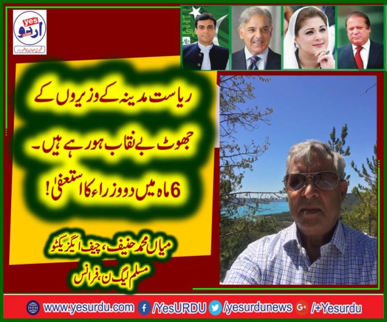 MIAN MUHAMMAD HANIF, CHIEF EXECUTIVE, PMLN, FRANCE