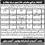 Bannu District Police Office Jobs 2019 for Bahishti, Sweeper and Khulasi