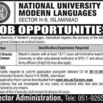 NUML Jobs 2019 for Regional Director (Multan Campus)