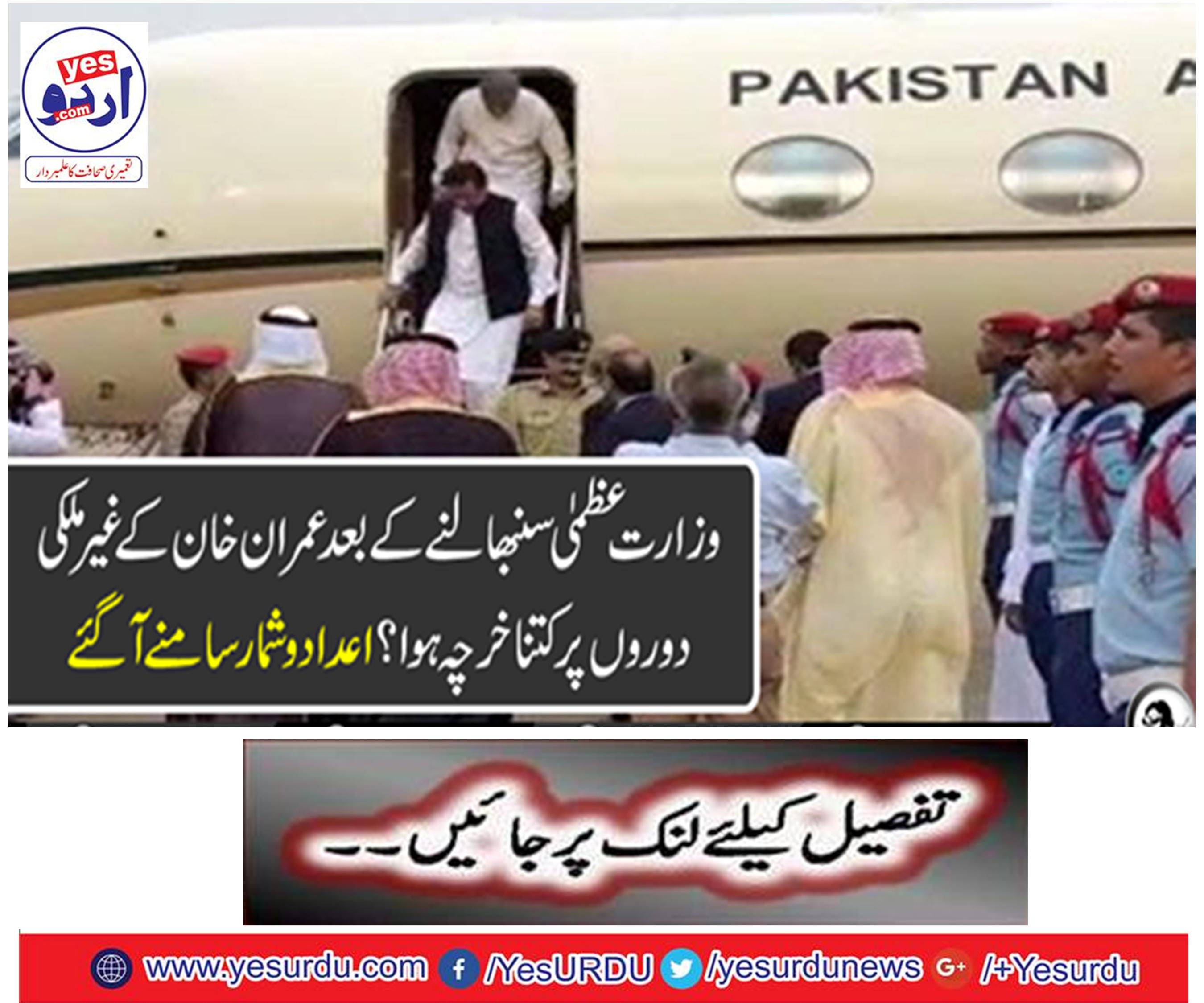 How much was the expenses of Imran Khan's foreign trips after the Prime Minister took over?