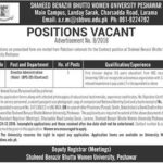 Shaheed Benazir Bhutto Women University Peshawar Jobs 2019 for Director Administration