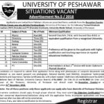 University of Peshawar Jobs 2019 for 20+ Teaching Faculty Posts