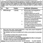Balochistan Local Govt Department Jobs 2019 for IT / BRMS Manager